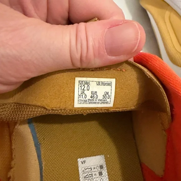 Vans Ultrarange Men’s Mustard and Tangerine Sneakers - Picture 7 of 8